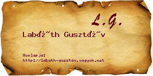 Labáth Gusztáv névjegykártya