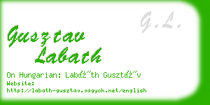 gusztav labath business card